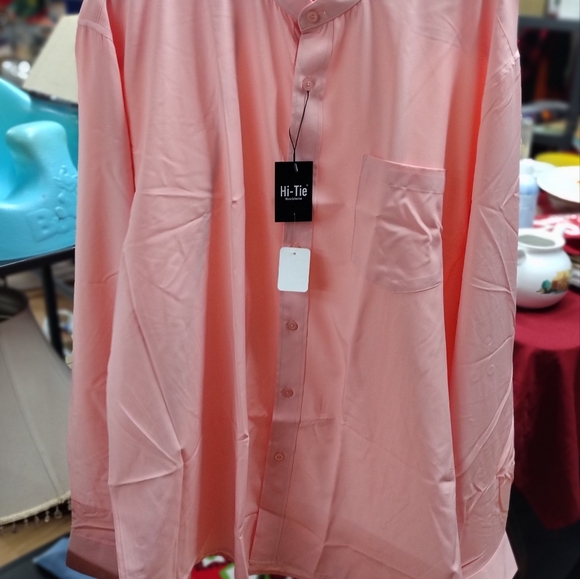 Band Collar Dress Shirts for Men 3x. 52 in around for pit to pit measurement. - Picture 3 of 5